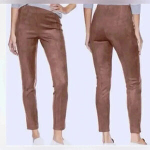 Ivanka Trump Faux  Suede Brown Stretch Pants Size P (12)